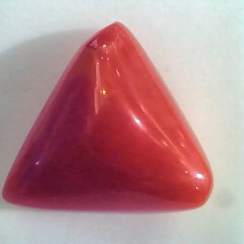 Huge 16.63 Ct Untreated Natural Italian Triangle Red Coral AAA