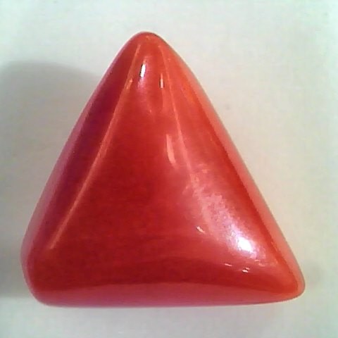 Huge 16.63 Ct Untreated Natural Italian Triangle Red Coral AAA