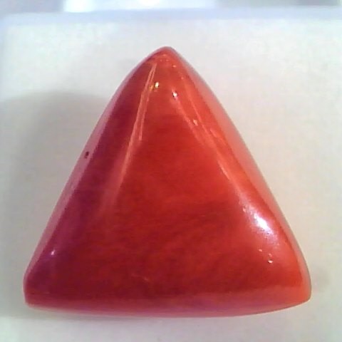 Huge 16.81 Ct Untreated Natural Italian Triangle Red Coral AAA