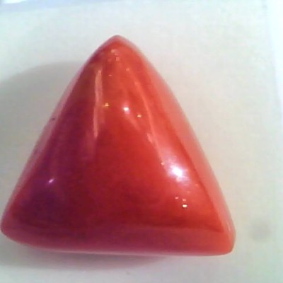 Huge 16.81 Ct Untreated Natural Italian Triangle Red Coral AAA