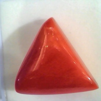 Huge 17.90 Ct Untreated Natural Italian Triangle Red Coral AAA