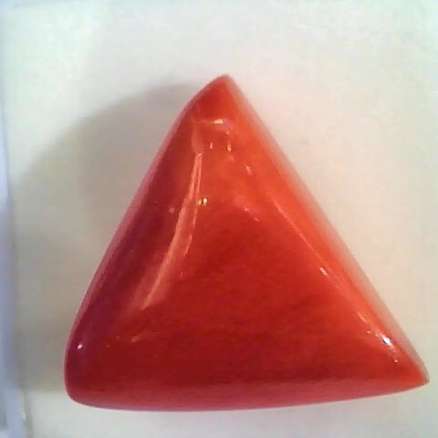 Huge 17.90 Ct Untreated Natural Italian Triangle Red Coral AAA