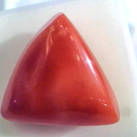 Huge 19.92 Ct Untreated Natural Italian Triangle Red Coral AAA