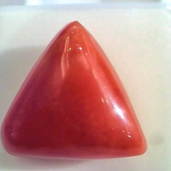 Huge 19.92 Ct Untreated Natural Italian Triangle Red Coral AAA