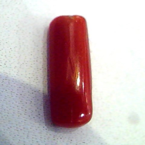 2.81 Carat Natural Italian Red Coral Moonga Gemstone