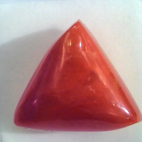 Huge 21.61 Ct Untreated Natural Italian Triangle Red Coral AAA