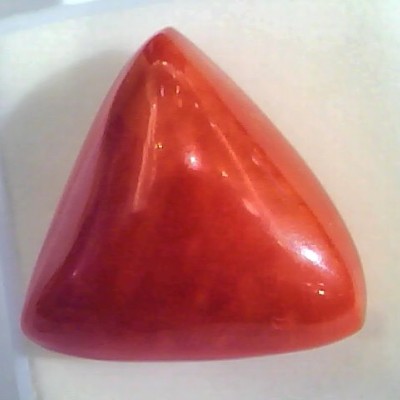 Huge 22.70 Ct Untreated Natural Italian Triangle Red Coral AAA