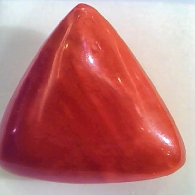 Huge 22.70 Ct Untreated Natural Italian Triangle Red Coral AAA