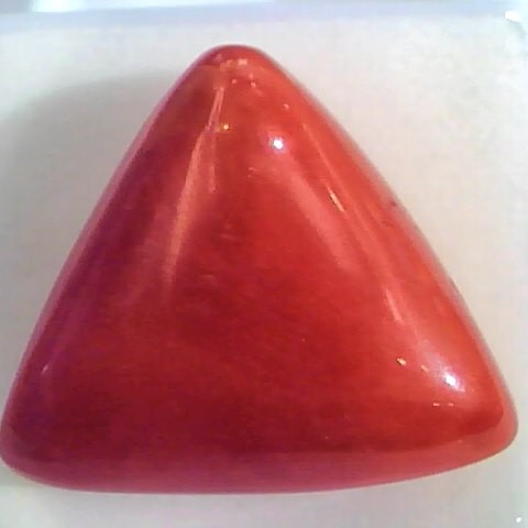 Huge 24.30 Ct Untreated Natural Italian Triangle Red Coral AAA