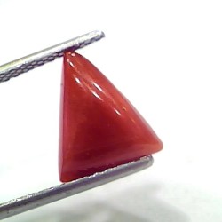 3.39 Ct 3.72 Ratti Natural Italian Triangle Red Coral Moonga Gemstone