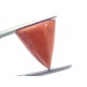 4.47 Ct Natural Italian Triangle Red Coral Trikon Moonga Gemstone