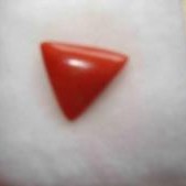 5.67 carat natural triangle red coral gemstone 5.67 carat natural triangle red coral gemstone