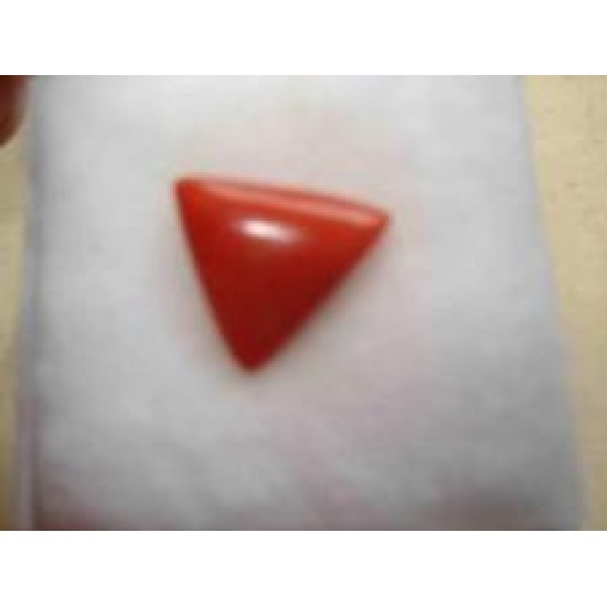 5.67 carat natural triangle red coral gemstone