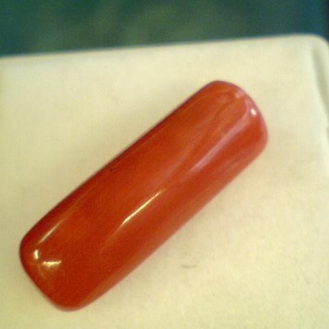 5.5 Carat Untreated Natural Red Coral Italian Gemstone Real Moonga 5.5 Carat Untreated Natural Red Coral Italian Gemstone Real Moonga