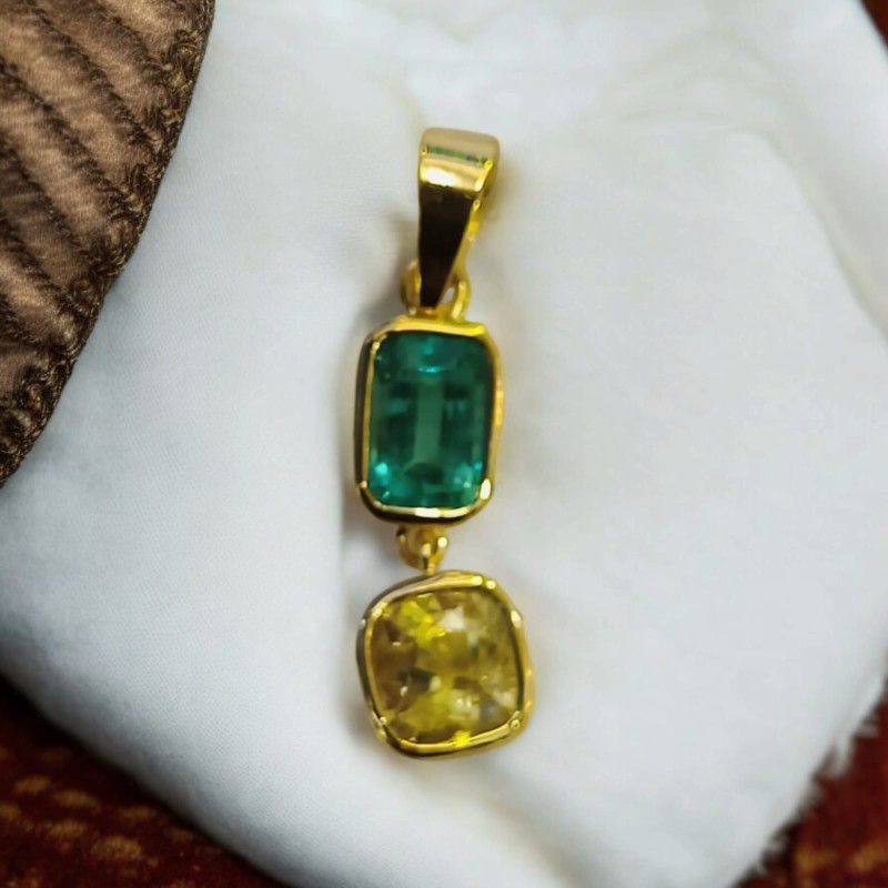 Gemstone Multiple 2 Stone Pendant Design 5 For All Metal Gemstone Multiple 2 Stone Pendant Design 5 For All Metal