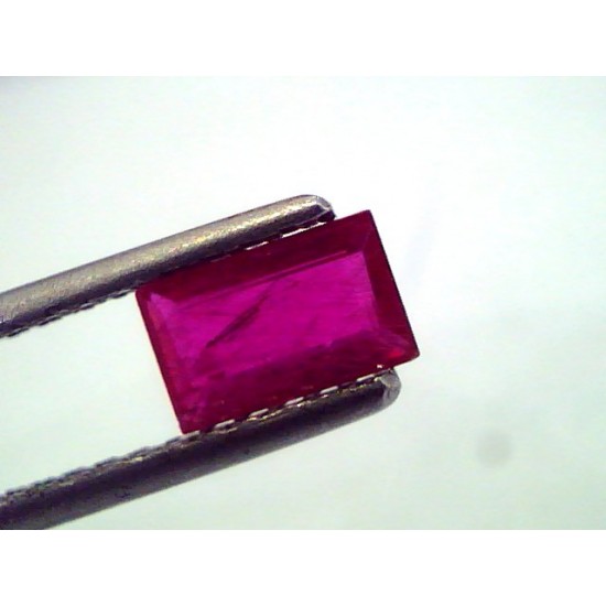 0.93 Ct Certified Unheated Untreated Natural Mozambique Ruby