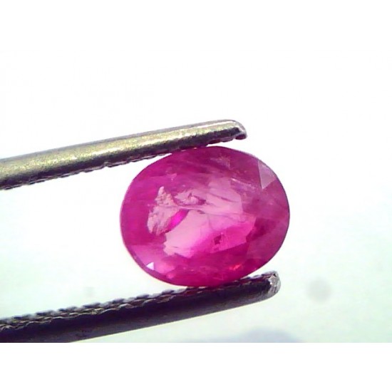 1.18 Ct Certified Unheated Untreted Natural Old Burma Mines Ruby