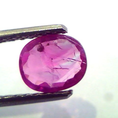 1.27 Ct Certified Unheated Untreted Natural Old Burma Mines Ruby