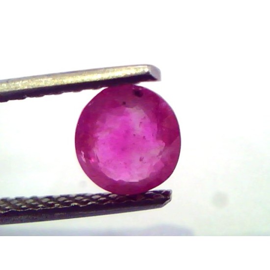 1.35 Ct Certified Unheated Untreted Natural Old Burma Mines Ruby