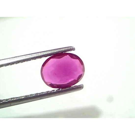 1.72 Ct IGI Certified Unheated Untreted Natural Mozambique Ruby AAAAA