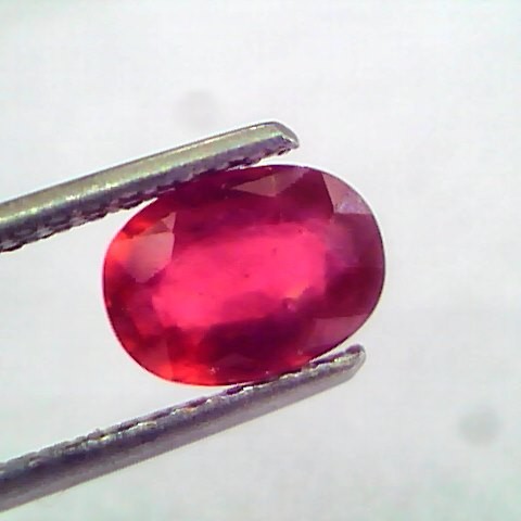 1.95 Ct Natural Ruby Gemstone Manek Gem for Sun (Heated)