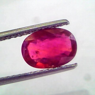 2.22 Ct Natural Ruby Gemstone Manek Gem for Sun (Heated)
