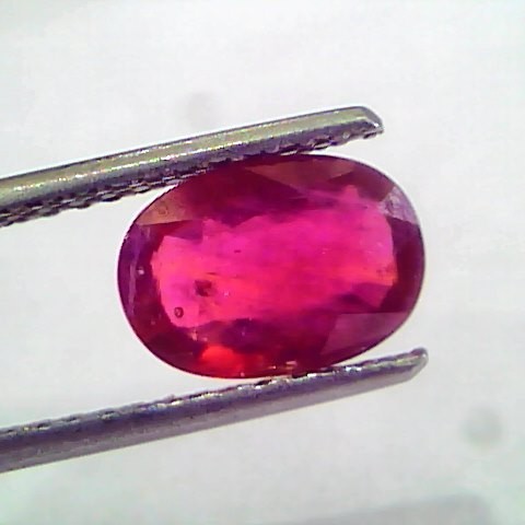 2.22 Ct Natural Ruby Gemstone Manek Gem for Sun (Heated)