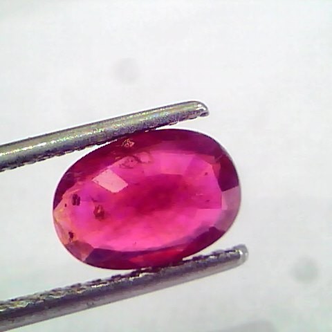 2.22 Ct Natural Ruby Gemstone Manek Gem for Sun (Heated)