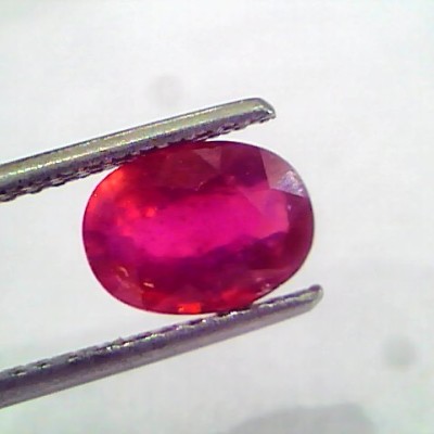 2.34 Ct Natural Ruby Gemstone Manek Gem for Sun (Heated)