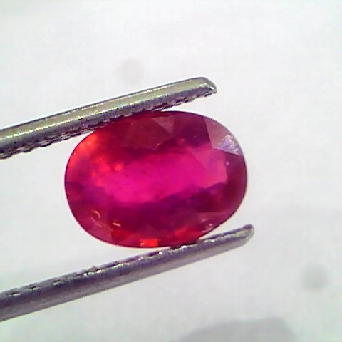 2.34 Ct Natural Ruby Gemstone Manek Gem for Sun (Heated)
