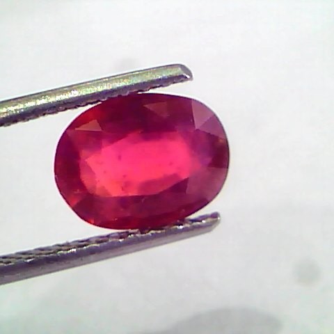 2.38 Ct Natural Ruby Gemstone Manek Gem for Sun (Heated)
