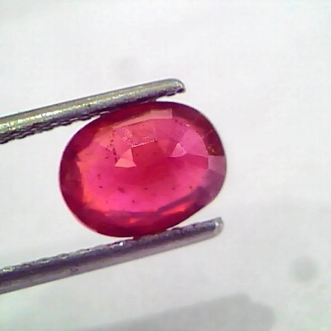 2.38 Ct Natural Ruby Gemstone Manek Gem for Sun (Heated)