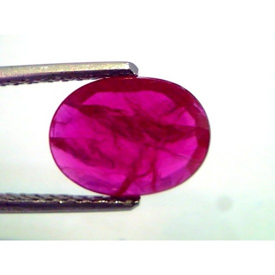 2.89 Ct Untreated Natural Mozambique Blood Red Ruby No Treatment