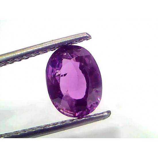 2.91 Ct GII Certified Unheated Untreted Natural Purple Sapphire Ruby