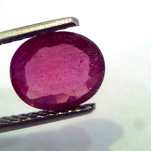 3.01 Ct Natural Ruby Gemstone Manek Gem for Sun (Heated)