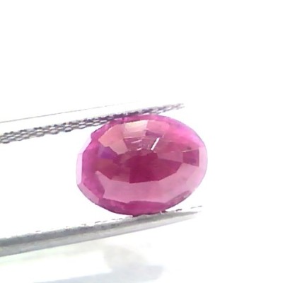 3.26 Ct Certified Unheated Untreated Natural New Burma Ruby