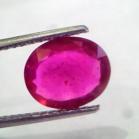 3.52 Ct Natural Ruby Gemstone Manek Gem for Sun (Heated)