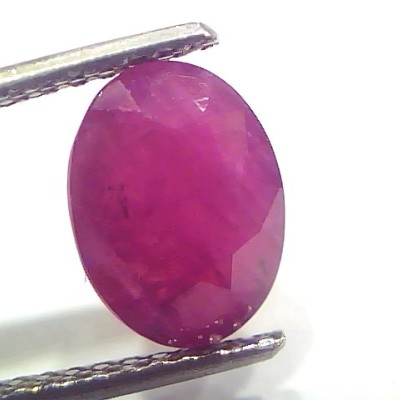 3.64 Ct Certified Unheated Untreated Natural New Burma Ruby Manik Stone