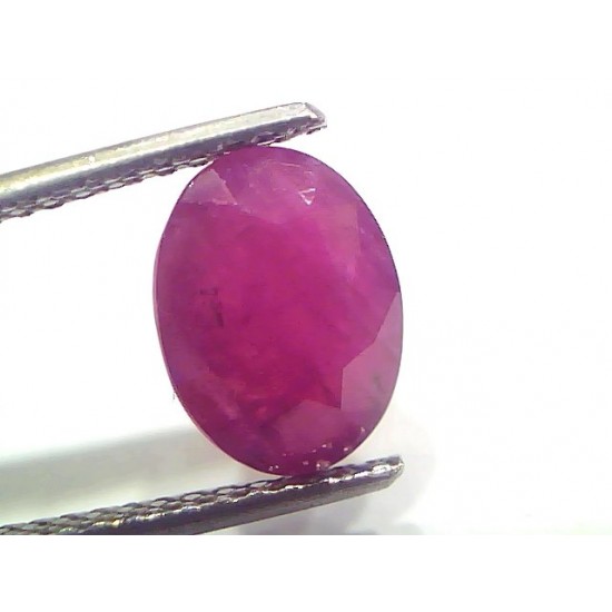 3.64 Ct Certified Unheated Untreated Natural New Burma Ruby Manik Stone
