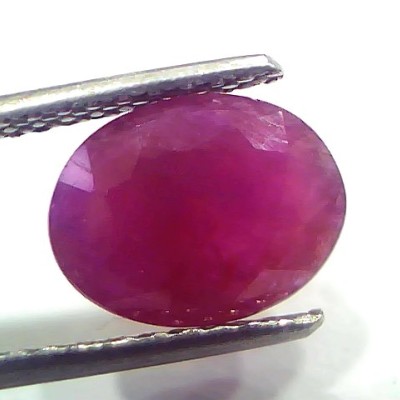 3.79 Ct Certified Unheated Untreated Natural New Burma Ruby Manik Stone