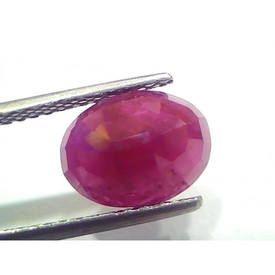 3.79 Ct Certified Unheated Untreated Natural New Burma Ruby Manik Stone