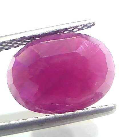 4.66 Ct Certified Unheated Untreated Natural New Burma Ruby Manik Stone