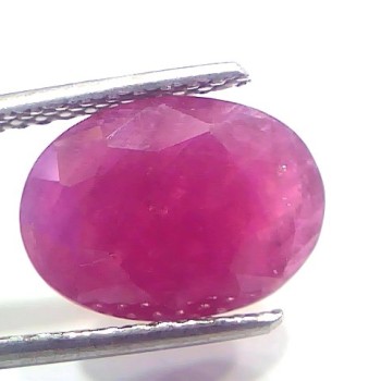 4.93 Ct Certified Unheated Untreated Natural New Burma Ruby Manik Stone