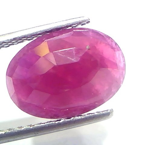 4.93 Ct Certified Unheated Untreated Natural New Burma Ruby Manik Stone