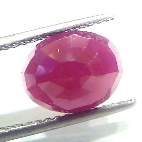 5.74 Ct Certified Unheated Untreated Natural New Burma Ruby Manik Stone