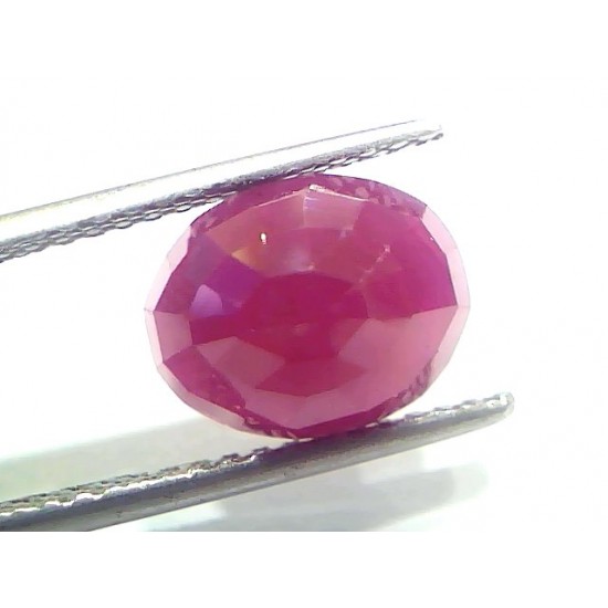 5.74 Ct Certified Unheated Untreated Natural New Burma Ruby Manik Stone