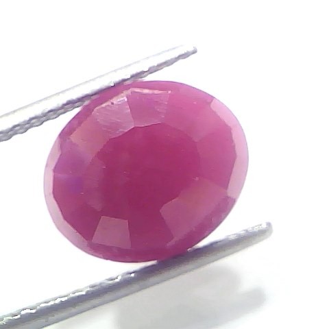 6.54 Ct Certified Unheated Untreated Natural New Burma Ruby