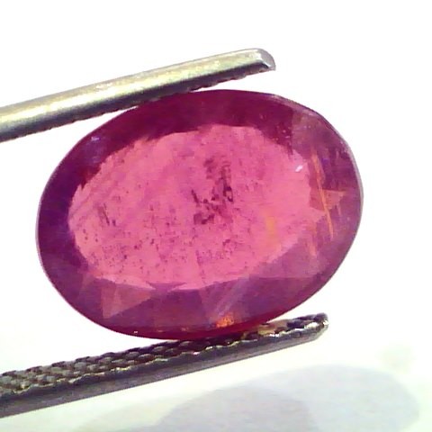 6.82 Ct Natural Ruby Gemstone Manek Gem for Sun (Heated)