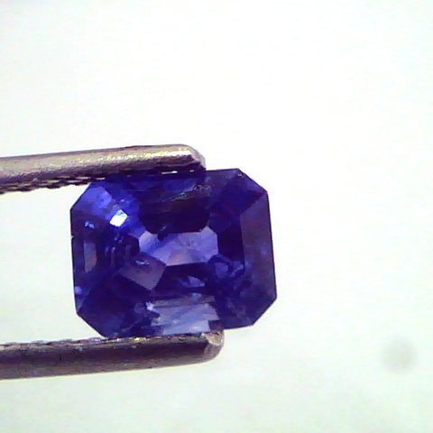 1.41 Ct Emerald Cut Unheated Natural Ceylon Blue Sapphire/Neelam