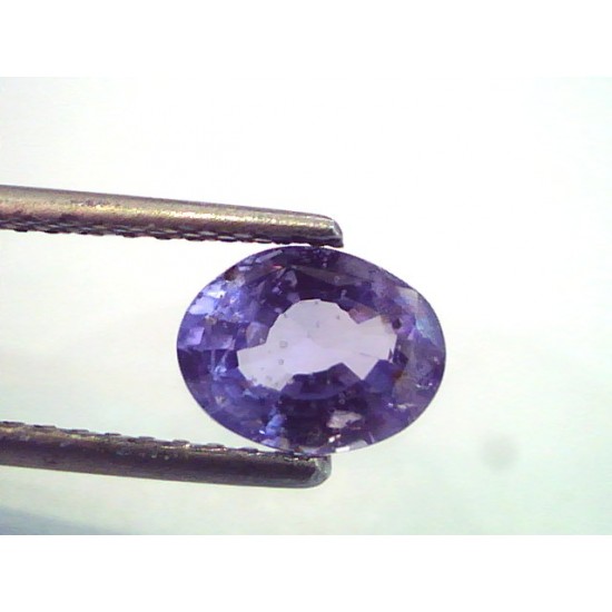 1.71 Ct Untreated Natural Ceylon Purplish Blue Sapphire (Khooni)